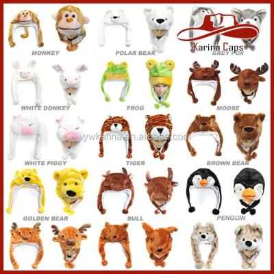 China Panda Plush Animal Shaped Hats White Cute Wholesale COMMON for sale