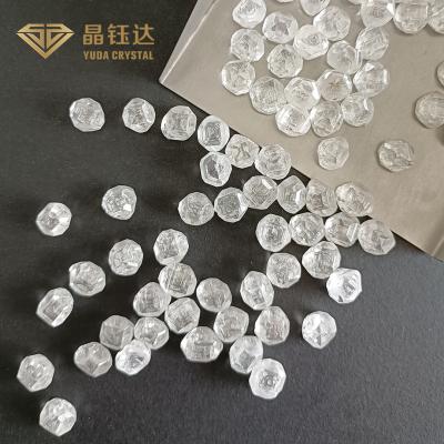 China Uncut HPHT Rough Diamond D E F Color Man Made Diamonds Round Shape Cultivated for sale