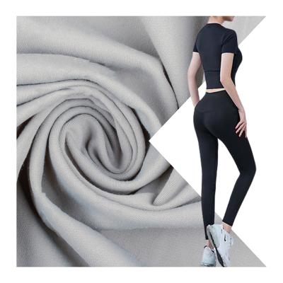 China Double Faced Nylon High Elastic Double Sided Plain Printing Fabric Fitness Yoga Clothes Bare Fabric For Woman for sale