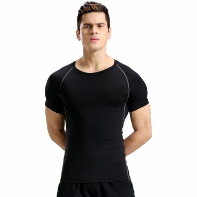 China Custom Logo Gym Breathable Sportswear Breathable Sports Clothing Men's Workout T-shirt Running Tight Men's Clothing for sale