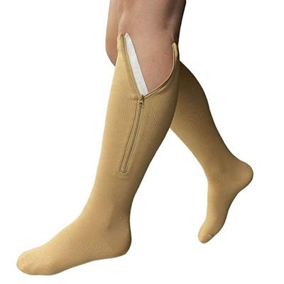 China Varicose Veins Anti-Slip Compression Pressure Zipper Medical Stocking Socks For Wholesale for sale