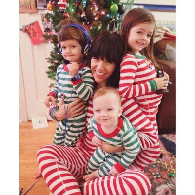 China Breathable Family Christmas Para navidad pijamas familia striped family christmas pajamas women girls sleepwear clothes for sale