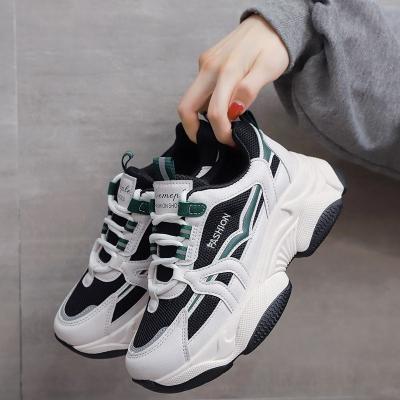 China Fashion Trend 2021 Summer Woman Platform Sneakers Brand Designers Chunky Casual Shoes Fashion Mesh Female Old Dad Running Trainers for sale