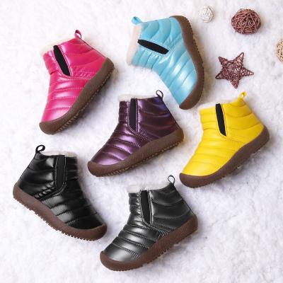 China New New Round Winter Boots Girls Waterproof Snow Shoes Kids Toddler Keep Kids Warm For Girl Boys Boots Ankle Winter Baby Shoe for sale