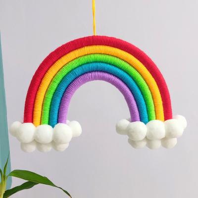 China 26*22CM Cloud Pendant Ornaments Kids Room Decorations Nordic Ins Rainbow Wind Home Wall Ornaments for sale