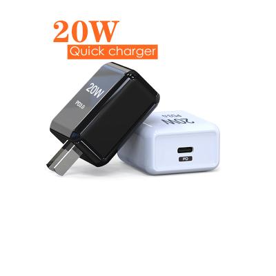 China Mini Body New Trending 2021 20W USB C Charger Power Adapter Palladium Wall Charger Fast Charging Pad For iPhone 12 for sale