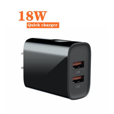 China Original Cell Phone 5V 2.4A 2 Port 18W Mobile Travel Adapter Wall Charger for sale