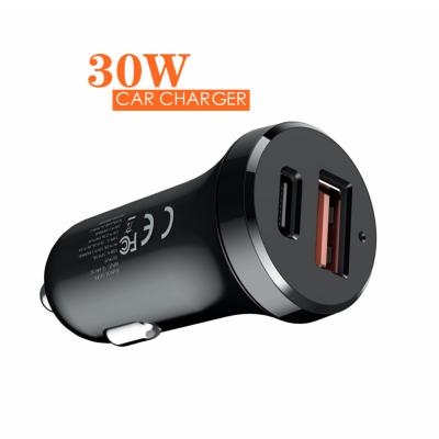 China Mini QC3.0 Charging Fast Type C PD Mobile Phone USB Car Adapter Charger for sale