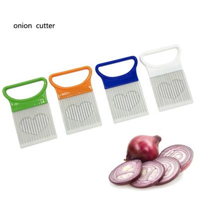 China Stocked Hot Vendor Stainless Steel Onion Rack Slicer Cutter Cleaver With Protective Sleeve for sale