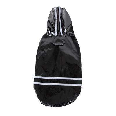 China Viable Lightweight Rain Jacket Poncho Hoodies Strip Reflective Adjustable Dog Raincoat for sale