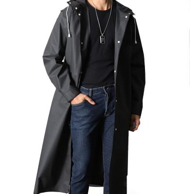 China Bachelor's Rainwear Light Weight Waterproof Reusable Mens Rainwear With Hood Long Sleeve Men's Raincoat for sale