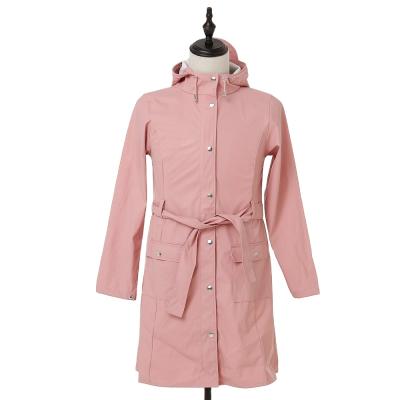 China Wholesale WATER PROOF Basic Solid Color Women Simple Outdoor Raincoat New Design for sale