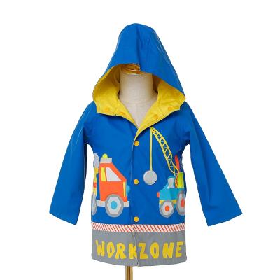 China New Breathable Cartoon Raincoat High Quality Children Rain Jacket Kids Boy Raincoat for sale