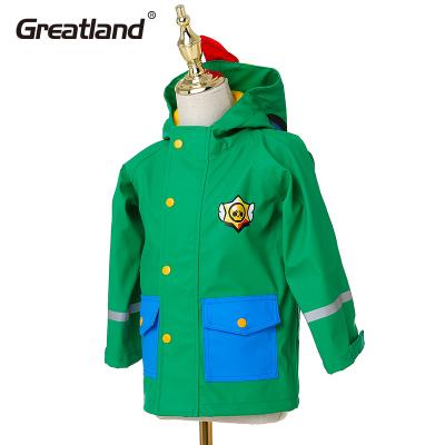 China New Design Breathable Wholesale Fashion Kids Raincoat Rubber Microfiber Raincoat for sale