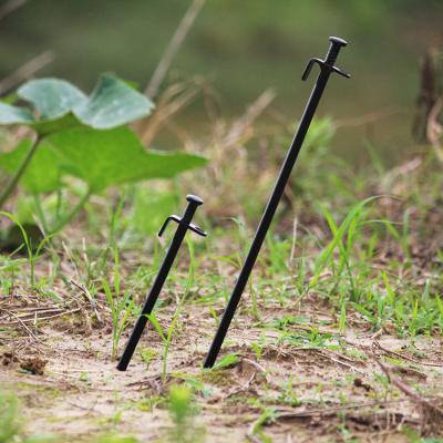 China High Precisionn Customize Heavy Duty Metal Tent Steel Ground Spikes Camping Outdoor Stake Tent Peg for sale