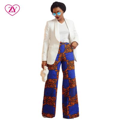 China Plus Size African Print Clothes Ankara Design Wide Leg Pants Womens Palazzo Pants For New Season for sale