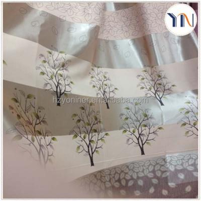 China Beautiful blackout print design blackout curtain fabric, print blackout fabric, tree design curtain fabrics for sale