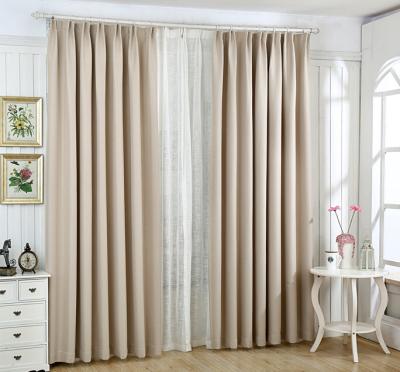 China Blackout Textile Fabric 100% Polyester Canvas Look Plain Blackout Fabric For Curtain Upholstery Fabric for sale