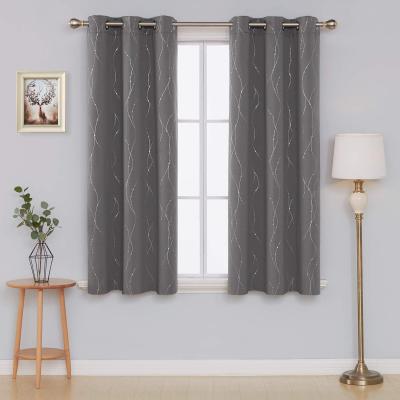 China Home Blackout Window Curtains Foil Print Thermal Insulated Curtains For Bedroom Living Room Curtain Fabric for sale