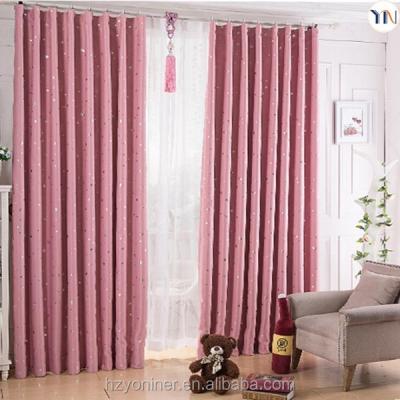 China Blackout Star Foiling Blackout Fabric For Window Curtain Blackout Fabric 100% Blackout Curtain Fabric Shading for sale