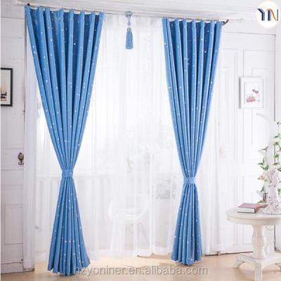 China 100% blackout sun shade foiling blackout fabric for window curtain 100% polyester woven stocklot curtain fabric for sale