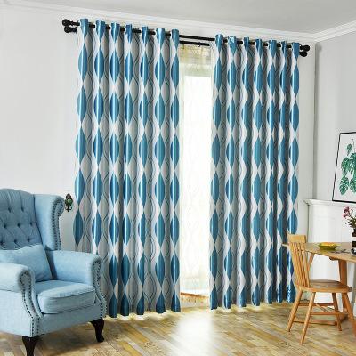 China China Factory Latest Beautiful Blackout Jacquard Luxury Blackout Fabric Ready Made Curtain for sale