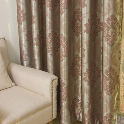 China Blackout Jacquard Luxury Blackout Fabric Latest Beautiful Blackout Print Ready Made Curtain for sale