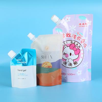 China Promotion high quality custom logo liquid plastic spout pouches stand up drinking water pouches for sale