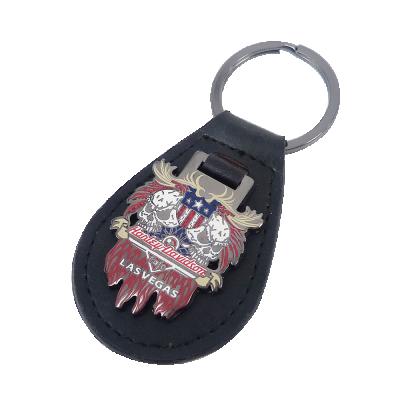 China Custom Leather Logo Metal Car Key Tag Chain Promotional Men's Gifts Around Ring Keyring Pu Leather Keychains Key for sale