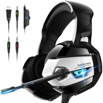 China Onikuma USB Audifonos Earphone Gamer Wired OEM Stereo Gaming Headset Earbuds For PC PS4 With Microphone LED for sale