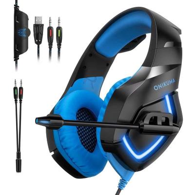 China Headband New Arrive Free Samples Gaming Headset With MIC LED Light Over Ear Headphones for sale