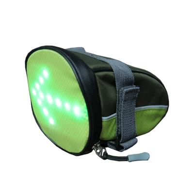 China LED Turn Signals Activated by Controller Factory Waterproof Cell Phone Storage Wireless Bicycle LED Warning Light Indicator Blinker Bike Tail Bags Saddle Seat Bag for sale