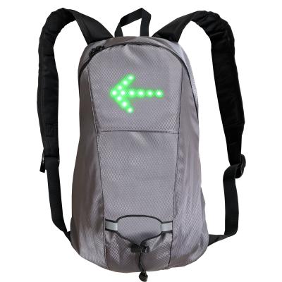 China With USB LED motorcycle LED direction indicator glowing reflective waterproof backpack mochila de ciclismo led for outdoor night cycle for sale