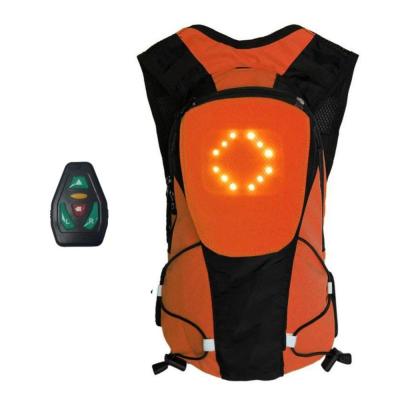 China Wireless remote control scam bolso de bicicleta rucksack new LED flashing light anti-theft backpack luz bags for sale