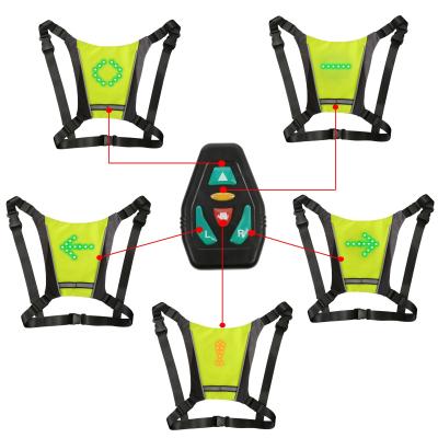 China Water Proof LED Radio 2 In 1 Remote Control Vest Chaleco Outdoor Reflective Vest Bicycle Flashing Motorcycle Safety Seguridad for sale