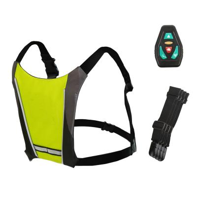 China 2.4GHZ water proof e-scooter reflective running vest led safety vest chaleco reflectante led reflective kids safety vest tape clothing for sale