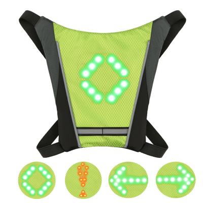 China Water Proof 30 LED Flashing Vest Safety LED Backpack Attachment For Running Safety Reflective Vest Bicycle Riding Scooter Running Jacket for sale