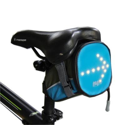 China LED Turn Signal Lights Wireless Controller Saddle Cycling Activated LED Under Seat Bike Bag Turn Signal Steering Light Reflective Bicycle Accessories for sale