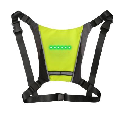 China Bicycle Led Safety Reflective Vest Led Cycling Running Vests Led Flashing Vest for sale