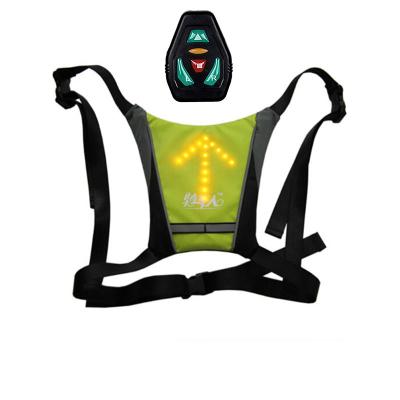 China High Activated LED Flashers Wireless Reflective Vest Safety Vest Safety Controller Vest Turn Signal LED Safety Vest for sale