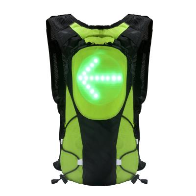 China Factory direct supply waterproof 5 liter children LED light safety backpack with led turn signal light for sale