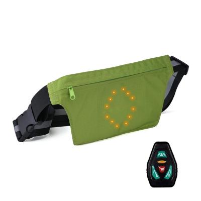 China Water Proof Customized High Visibility Vest Elastic Flexible Running Reflective Waist Belts Scooter Cycling LED Bag for sale