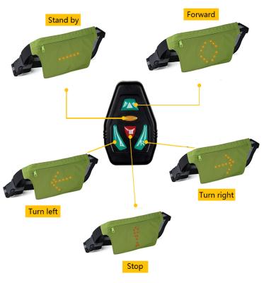 China Water Proof Led Flashing Waist Bag For Running e/e Bike Cycling Scooter for sale