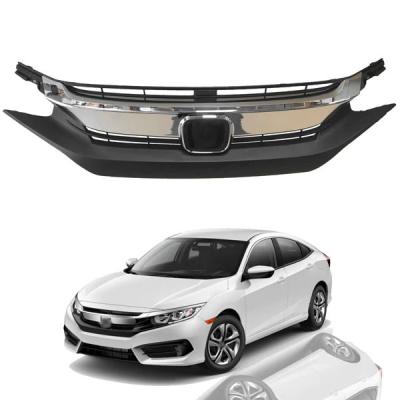 China ABS Saivis Chrome Upper Trim Front Grill For Honda Civic 2016 for sale