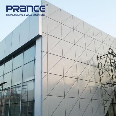 China Artistic Decorative Exterior Facade Panel Aluminum Solid Effect Panel Triangle for sale