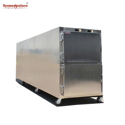 China Rome Burial Supply Factory Style 2 Stainless Steel Arabian Layers 201 Mortuary Medical Corpses Freezer for sale