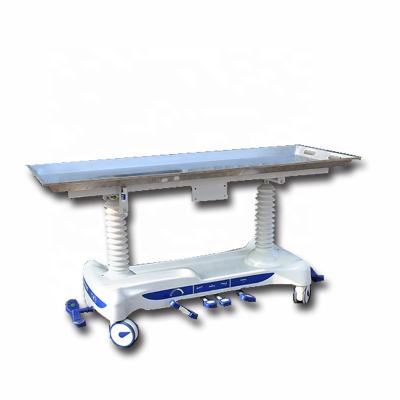 China Mortuary Sysmedical Trolley Hydraulic Functions Room Morgue Body Transport Funeral Trolleys On Sale for sale