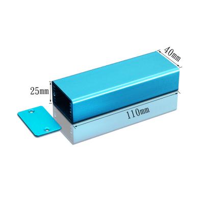 China Free Color Custom Logo Aluminum Extrusion PCB Box 25*40mm Length Electronics Enclosure With Good Price for sale