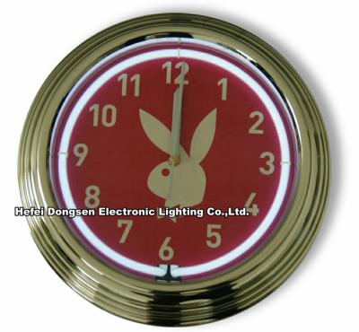 China Simple 15 inch residential neon clock neon sign wholesale for sale