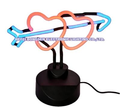 China Interior neon lights a double arrow heart neon lamp for sale